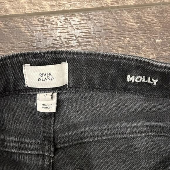 River Island Women's Molly Skinny Jeans Distressed Washed Black Size 4 - Picture 7 of 7